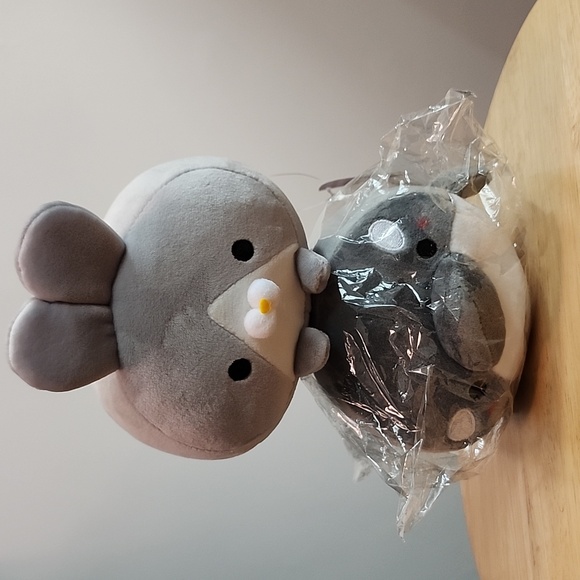 NWT round Bunny and Dolphin Plushies - Picture 2 of 8